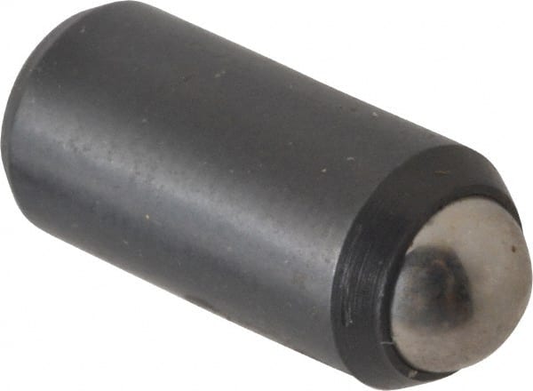Gibraltar - 0.525" Body Length x 1/4" Body Diam, 3 Lb Init to 7 Lb Final End Force, Steel Press Fit Ball Plunger - 3/16" Ball Diam, 0.07" Max Ball Reach, +0.0010; +0.0020" Tolerance - Exact Tooling
