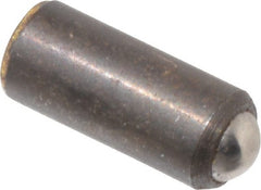 Gibraltar - 0.284" Body Length x 1/8" Body Diam, 2 Lb Init to 5 Lb Final End Force, Steel Press Fit Ball Plunger - 0.093" Ball Diam, 0.035" Max Ball Reach, +0.0010; +0.0020" Tolerance - Exact Tooling
