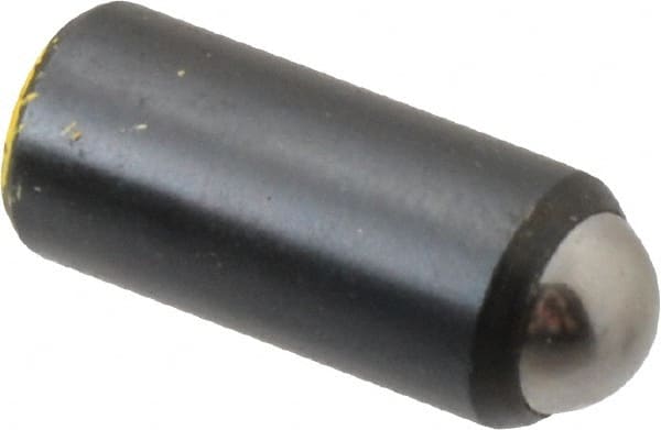 Gibraltar - 11/16" Body Length x 5/16" Body Diam, 8 Lb Init to 16 Lb Final End Force, Steel Press Fit Ball Plunger - 1/4" Ball Diam, 0.09" Max Ball Reach, +0.0010; +0.0020" Tolerance - Exact Tooling