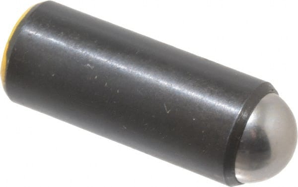 Gibraltar - 1.218" Body Length x 1/2" Body Diam, 12 Lb Init to 23 Lb Final End Force, Steel Press Fit Ball Plunger - 7/16" Ball Diam, 0.161" Max Ball Reach, +0.0010; +0.0020" Tolerance - Exact Tooling