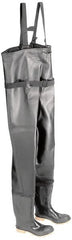 Dunlop Protective Footwear - Men's Size 6 Medium Width Steel Wader - Black, PVC Upper, 56-3/5" High, Cold Protection, Non-Slip, Waterproof - Exact Tooling
