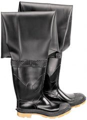 Dunlop Protective Footwear - Men's Size 6 Medium Width Steel Wader - Black, PVC Upper, 35" High, Cold Protection, Non-Slip, Waterproof - Exact Tooling