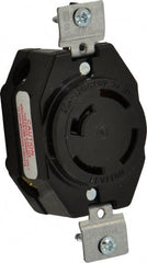Leviton - 120/208 VAC, 20 Amp, NonNEMA, Ungrounded Receptacle - 4 Poles, 4 Wire, Female End, Black - Exact Tooling