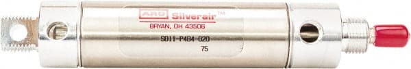 ARO/Ingersoll-Rand - 2" Stroke x 3/4" Bore Double Acting Air Cylinder - 1/8 Port, 1/4-28 Rod Thread, 200 Max psi, -40 to 160°F - Exact Tooling