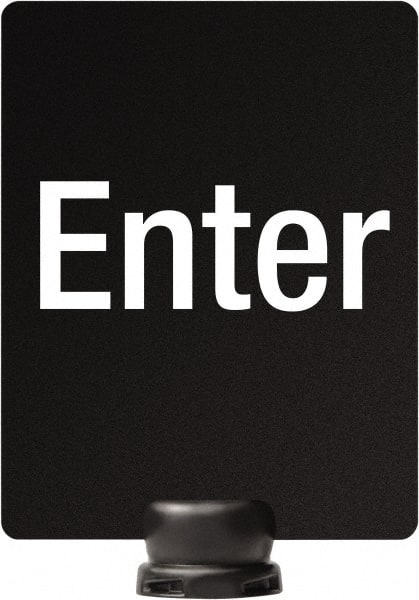 Lavi Industries - 11" High x 8-1/2" Long x 8-1/2" Wide Barrier Sign Frame - PVC, Sintra Finish, Black, Use with Tempest - Exact Tooling