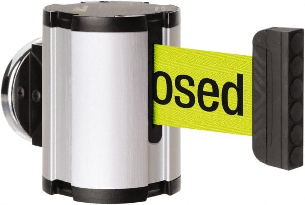 Lavi Industries - 3-1/2" High x 2-1/2" Long x 2-1/2" Wide Magnetic Wall Mount Barrier - Aluminum, Satin Chrome Finish, Satin Aluminum, Use with Magnetic Wall Mount Barriers - Exact Tooling