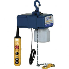 Vestil - 1/4 Ton Capacity, 0 to 49 FPM Lift Speed, 220 Volt, Electric Chain Hoist - 0.5 Output hp, 13' Max Lift - Exact Tooling