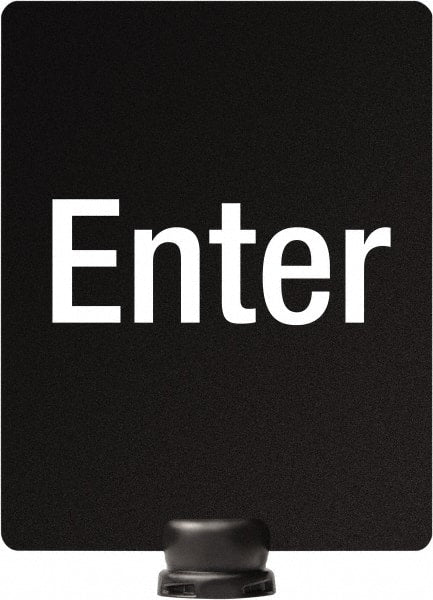 Lavi Industries - 14" High x 11" Long x 11" Wide Barrier Sign Frame - PVC, Sintra Finish, Black, Use with Tempest - Exact Tooling