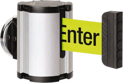 Lavi Industries - 3-1/2" High x 2-1/2" Long x 2-1/2" Wide Magnetic Wall Mount Barrier - Aluminum, Satin Chrome Finish, Satin Aluminum, Use with Magnetic Wall Mount Barriers - Exact Tooling