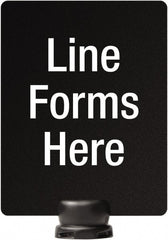 Lavi Industries - 14" High x 11" Long x 11" Wide Barrier Sign Frame - PVC, Sintra Finish, Black, Use with Tempest - Exact Tooling