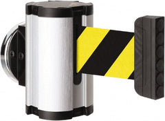 Lavi Industries - 3-1/2" High x 2-1/2" Long x 2-1/2" Wide Magnetic Wall Mount Barrier - Aluminum, Satin Chrome Finish, Satin Aluminum, Use with Magnetic Wall Mount Barriers - Exact Tooling