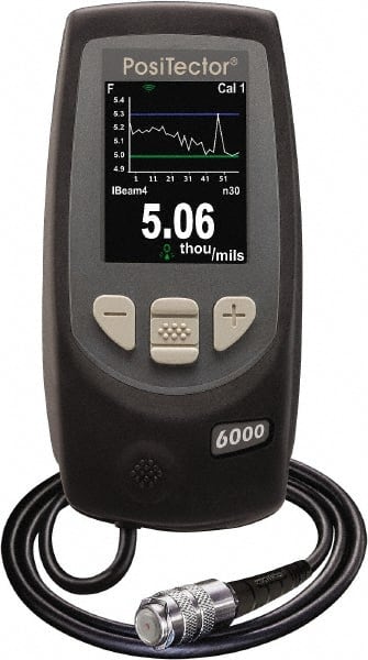 Made in USA - 0 to 250 mil Color LCD Coating Thickness Gage - For Use with PosTector 200, 6000, DPM, SPG & UTG Probes - Exact Tooling