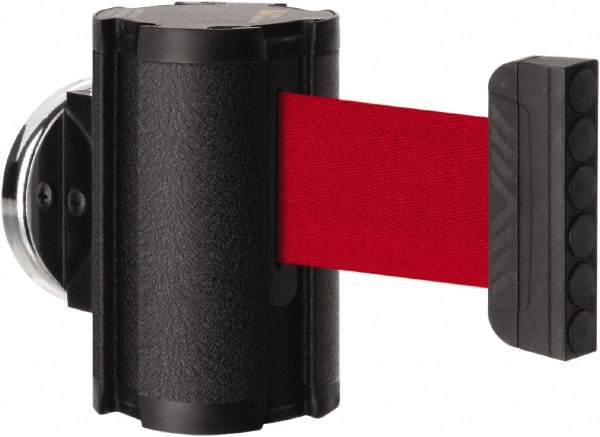 Lavi Industries - 3-1/2" High x 2-1/2" Long x 2-1/2" Wide Magnetic Wall Mount Barrier - Aluminum, Powdercoat Finish, Black, Use with Magnetic Wall Mount Barriers - Exact Tooling