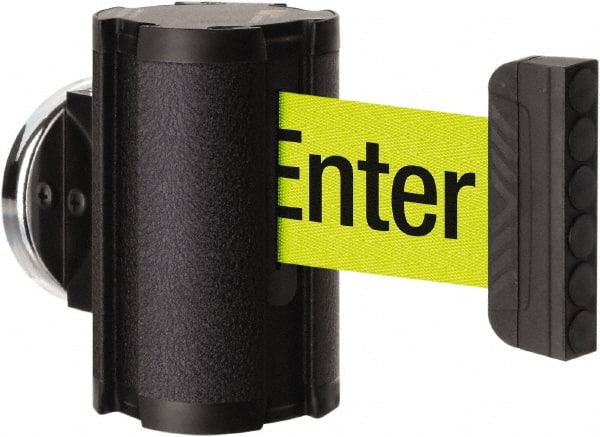 Lavi Industries - 3-1/2" High x 2-1/2" Long x 2-1/2" Wide Magnetic Wall Mount Barrier - Aluminum, Powdercoat Finish, Black, Use with Magnetic Wall Mount Barriers - Exact Tooling