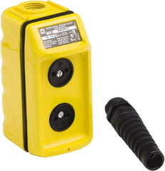 Schneider Electric - 2 Operator, Pushbutton Pendant Control Station - No Legend, Momentary Switch, 4NO/4NC Contact, NEMA 1, 3, 3R, 4, 4X - Exact Tooling