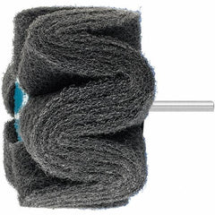 PFERD - 4" Diam x 2" Face Width, Silicon Carbide Nonwoven Mounted Flap Wheel - 1/4" Shank Mount, 280 Grit, 6,000 Max RPM - Exact Tooling