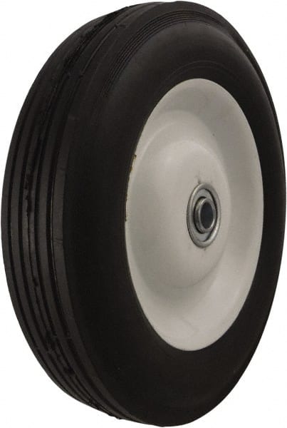Marathon Industries - 8 Inch Diameter x 1-3/4 Inch Wide, Rubber Caster Wheel - 225 Lb. Capacity, 1-3/8 Inch Hub Length, 1/2 Inch Axle Diameter - Exact Tooling