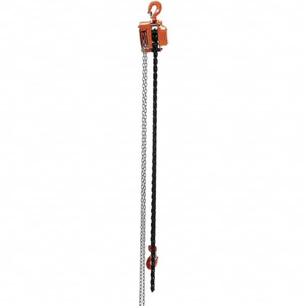 Vestil - 4,000 Lb Lifting Capacity, 15' Lift Height, Hand Hoist - Made from Chain - Exact Tooling