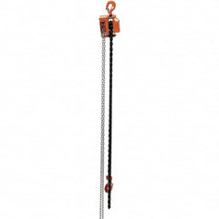 Vestil - 4,000 Lb Lifting Capacity, 15' Lift Height, Hand Hoist - Made from Chain - Exact Tooling