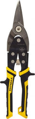 Stanley - 1-3/16" Length of Cut, Straight Pattern Aviation Snip - 10" OAL, Steel Handle, Hardened Steel Blade, 18 AWG Steel Capacity - Exact Tooling