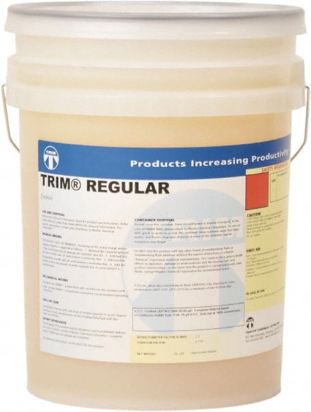 Master Fluid Solutions - Trim Regular, 5 Gal Pail Cutting & Grinding Fluid - Synthetic, For Cutting, Grinding - Exact Tooling
