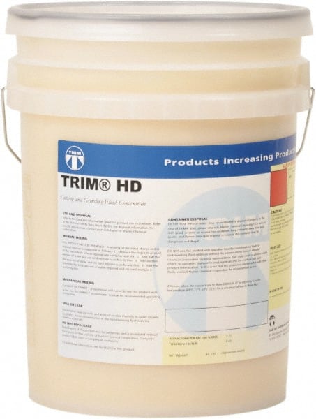 Master Fluid Solutions - Trim HD, 5 Gal Pail Cutting & Grinding Fluid - Synthetic, For Cutting, Grinding - Exact Tooling