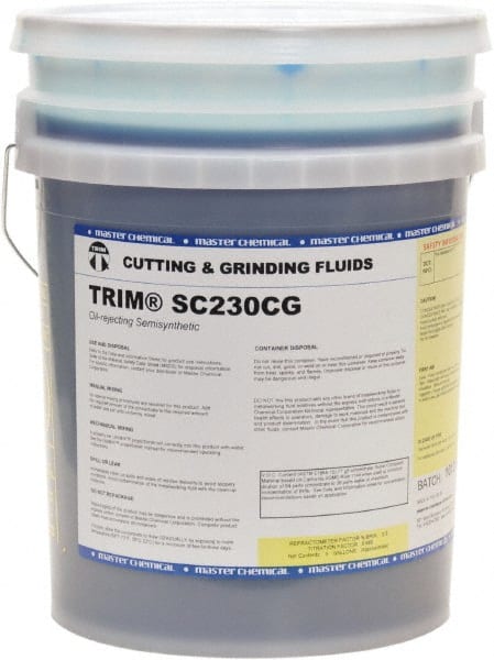 Master Fluid Solutions - Trim SC230CG, 5 Gal Pail Cutting & Grinding Fluid - Semisynthetic, For Cutting, Grinding - Exact Tooling
