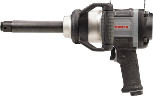 Proto - 1" Drive, 5,000 RPM, 2,500 Ft/Lb Torque Impact Wrench - Pistol Grip Handle, 900 IPM, 12 CFM, 90 psi, 1/2" NPT Inlet - Exact Tooling