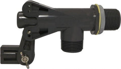 Control Devices - 1" Pipe, PVC, Angle Pattern-Double Seat, Mechanical Float Valve - 100 psi, MNPT End Connections - Exact Tooling