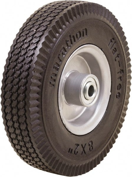 Marathon Industries - 2" Wide x 8" High x 2" Deep Sawtooth Flat Free Hand Truck Tire - 250 Lb Load Capacity - Exact Tooling