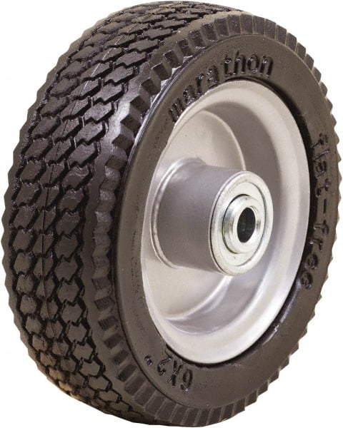 Marathon Industries - 2" Wide x 6" High x 2" Deep Sawtooth Flat Free Hand Truck Tire - 250 Lb Load Capacity - Exact Tooling