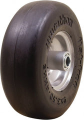 Marathon Industries - 3-19/64" Wide x 9" High x 4" Deep Smooth Flat Free Hand Truck Tire - 300 Lb Load Capacity - Exact Tooling