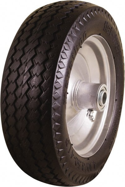 Marathon Industries - 3-19/64" Wide x 10-1/2" High x 4" Deep Flat Free Hand Truck Tire - 300 Lb Load Capacity - Exact Tooling