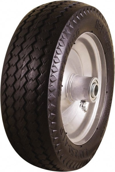 Marathon Industries - 3-19/64" Wide x 10-1/2" High x 4" Deep Flat Free Hand Truck Tire - 300 Lb Load Capacity - Exact Tooling