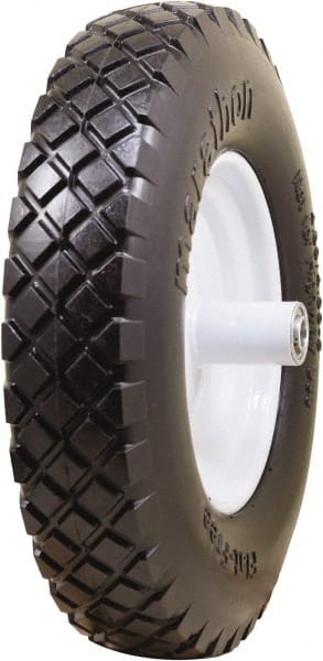 Marathon Industries - 3-45/64" Wide x 15-1/2" High x 6" Deep Flat Free Hand Truck Tire - 500 Lb Load Capacity - Exact Tooling