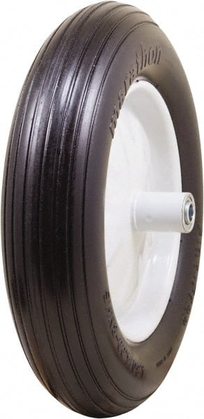 Marathon Industries - 3-45/64" Wide x 15-1/2" High x 6" Deep Flat Free Hand Truck Tire - 500 Lb Load Capacity - Exact Tooling