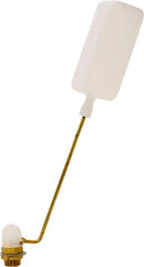Control Devices - 3/8" Pipe, Brass, Angle Pattern-Single Seat, Mechanical Float Valve - 125 psi, MIP End Connections - Exact Tooling