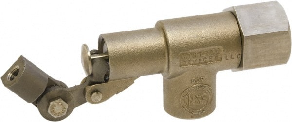 Control Devices - 1" Pipe, Stainless Steel, Angle Pattern-Single Seat, Mechanical Float Valve - 85 psi, FIP End Connections - Exact Tooling