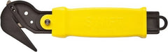 Swift Safety Cutter - Springback Safety Utility Knife - 2" Steel Blade, Yellow Nylon-6 Polyamide Handle, 1 Blade Included - Exact Tooling