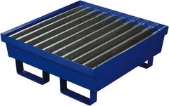 Eagle - 17 Gal Sump, 1,000 Lb Capacity, 1 Drum, Steel Spill Deck or Pallet - 27" Long x 25-3/4" Wide x 6" High, 1 Tank Drum Configuration - Exact Tooling
