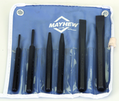 6 Piece Punch & Chisel Set -- #5RC; 5/32 to 3/8 Punches; 7/16 to 5/8 Chisels - Exact Tooling