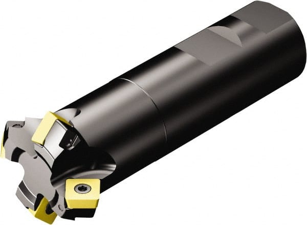 Sandvik Coromant - 1.02" Cut Diam, 1" Arbor Hole, 0.3041" Max Depth of Cut, 15° Indexable Chamfer & Angle Face Mill - 3 Inserts, 495-09T3M-XL Insert, Right Hand Cut, Through Coolant, Series CoroMill 495 - Exact Tooling