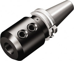 Sandvik Coromant - ISO40 Taper Shank 20mm Hole End Mill Holder/Adapter - 52mm Nose Diam, 70mm Projection, Through-Spindle & DIN Flange Coolant - Exact Tooling