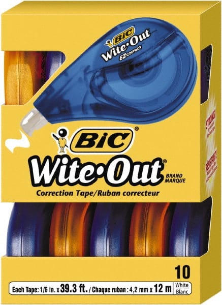 Bic - 1/6" x 472" Correction Tape Non-Refillable - Exact Tooling