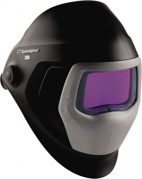 3M - 4.2" Window Width x 2.8" Window Height, 5, 8 to 13 Shade Auto-Darkening Lens, Front Lift Welding Helmet - Black PPA - Exact Tooling