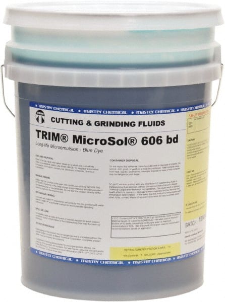 Master Fluid Solutions - Trim MicroSol 606 bd, 5 Gal Pail Cutting & Grinding Fluid - Semisynthetic - Exact Tooling