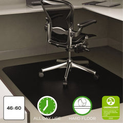 Deflect-o - 53" Long x 45" Wide, Chair Mat - Rectangular, Straight Edge Style - Exact Tooling