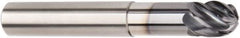 Kennametal - 10mm Diam, 10mm LOC, 6 Flute Solid Carbide Ball End Mill - AlTiN Finish, Single End, 72mm OAL, 10mm Shank Diam, Spiral Flute - Exact Tooling