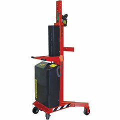 Wesco Industrial Products - 1,100 Lb Load Capacity, 30, 55 & 85 Gal Drum Grab - 41" Wide x 66" High, 4 Steel Wheels - Exact Tooling