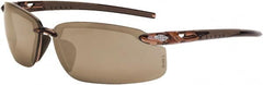 CrossFire - Brown Flash Mirror Lenses, Framed Safety Glasses - Scratch Resistant, Brown Frame, Size Universal, Wrap Around - Exact Tooling